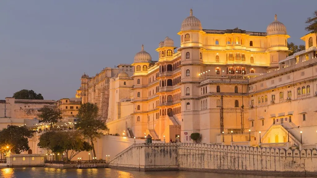 The City Palace of Udaipur above Lake Pichola